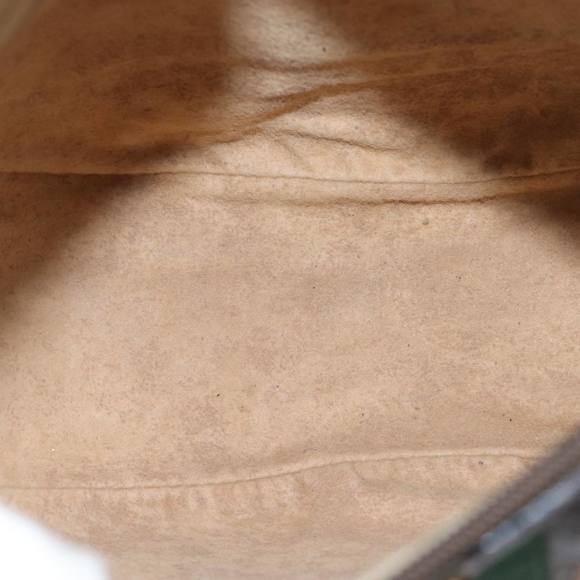 GUCCI GG Supreme Web Sherry Line Shoulder Bag PVC Leather Beige Gold Auth 88635 - Picture 10 of 16